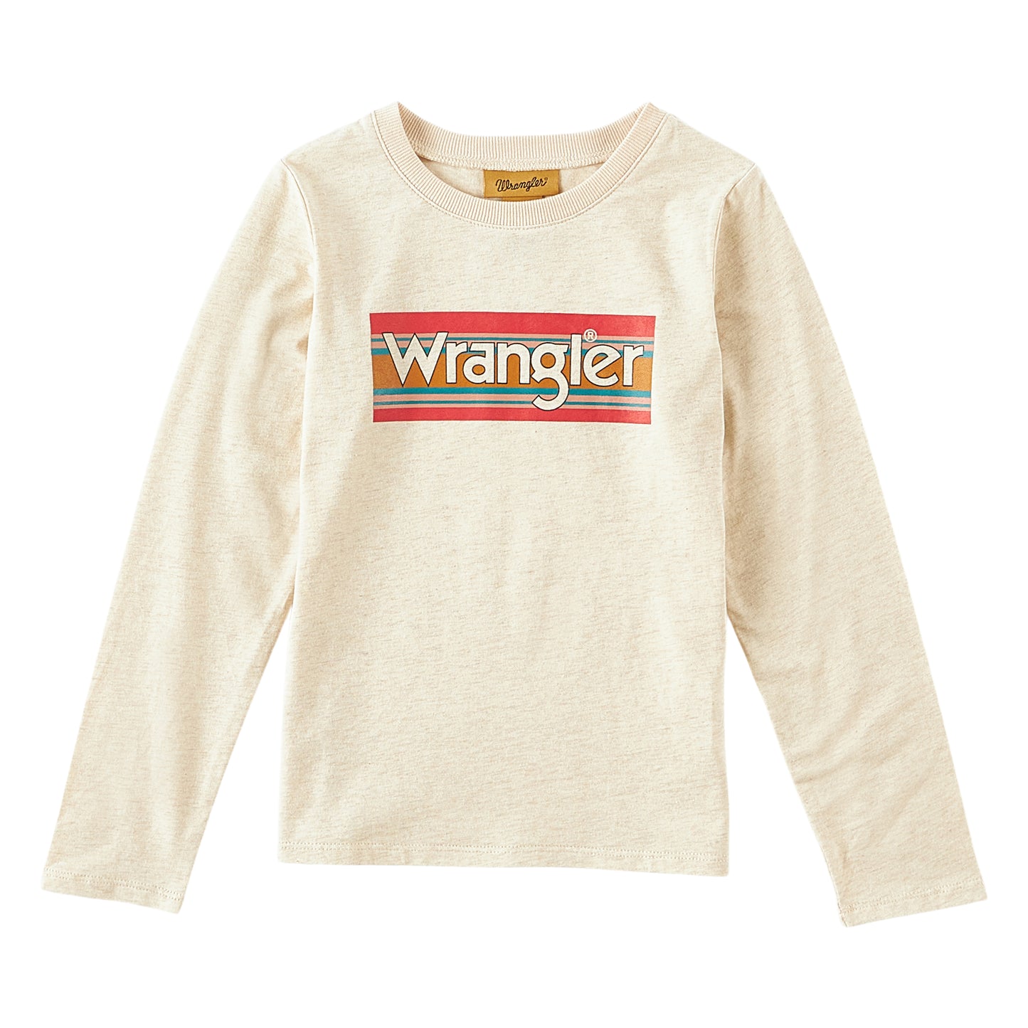 Girl's Wrangler Logo Ivory Long Sleeve Shirt