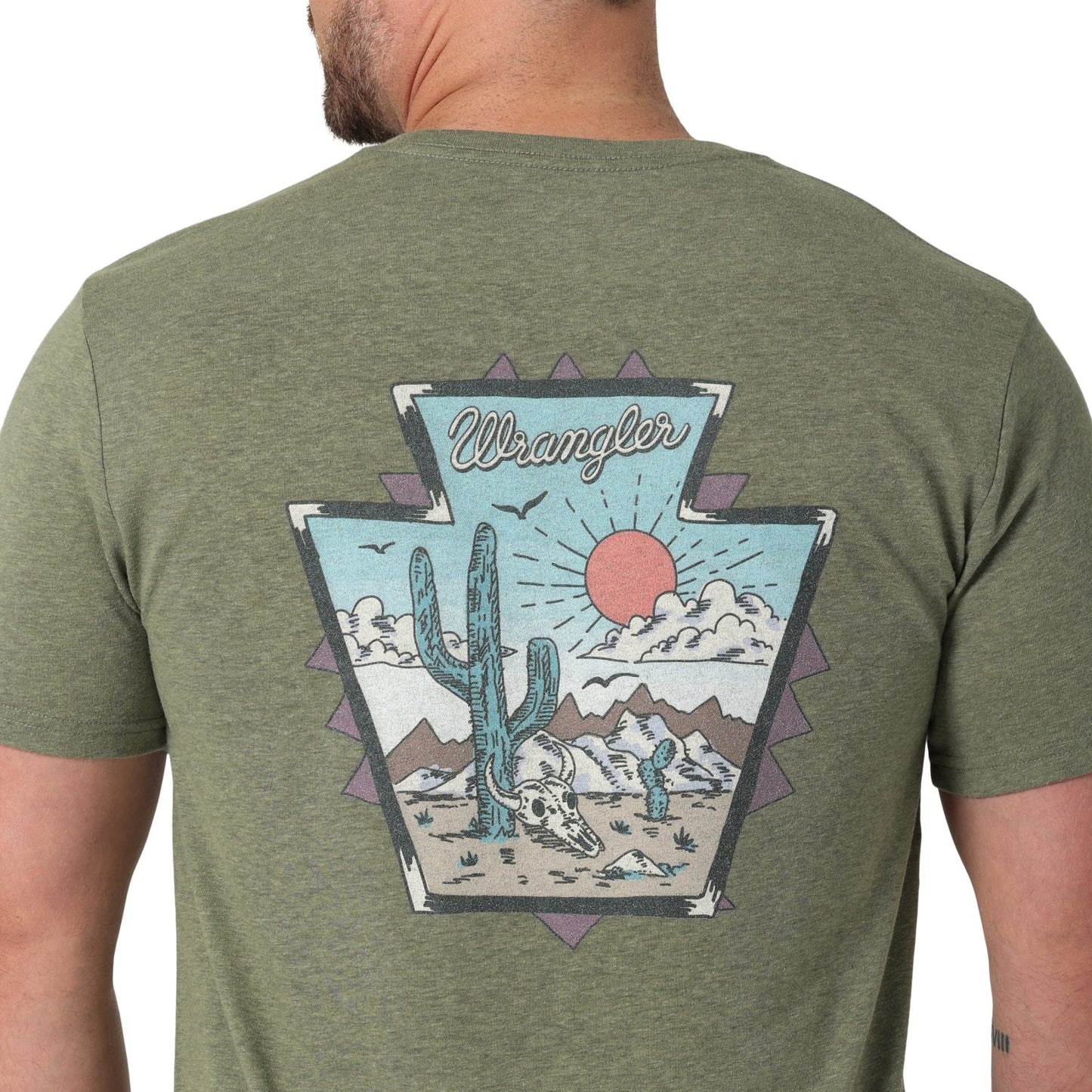 Wrangler Back Graphic Sage Heather T-Shirt