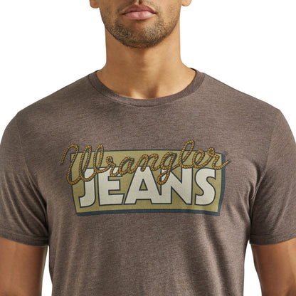 Wrangler Jeans Nostalgia Brown Heather Graphic T-Shirt