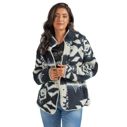 Wrangler Retro Printed Sherpa Snap Jacket