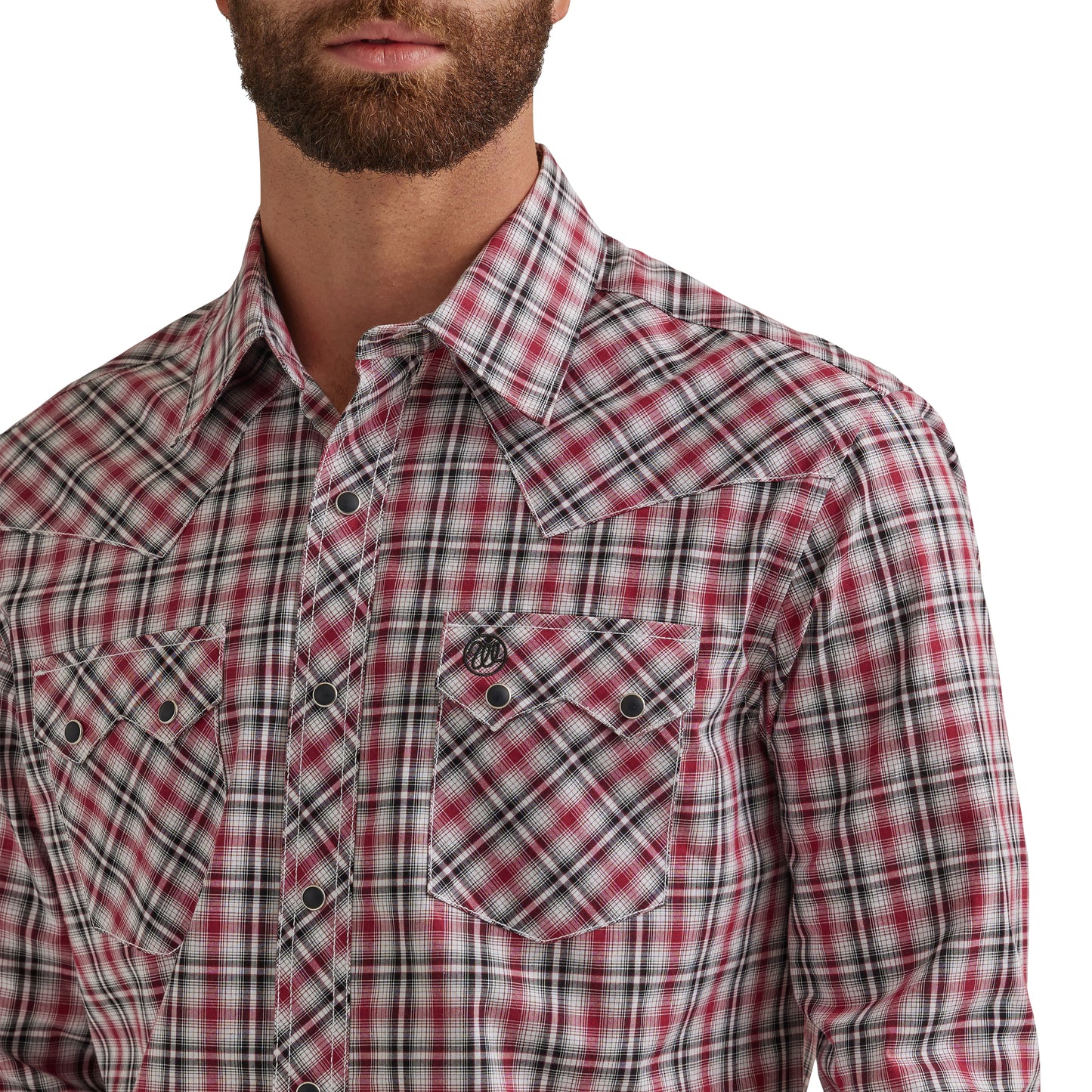 Wrangler Retro Long Sleeve Sawtooth Snap Pocket Western Shirt