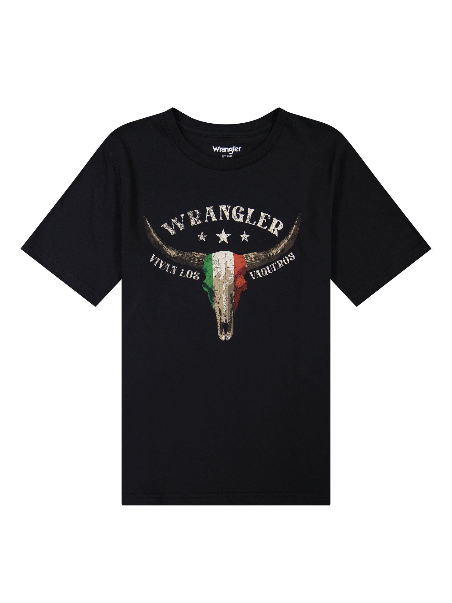 Wrangler Boy's Vivan Los Vaqueros Short Sleeve - Vintage Black
