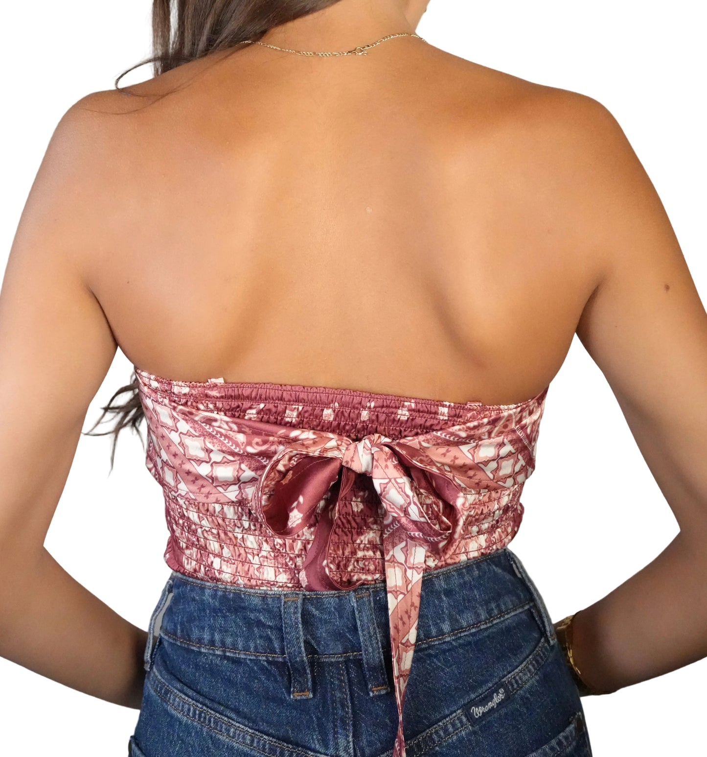 Rock & Roll Denim Women's Bandana Tank Top - Burgundy