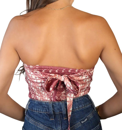 Rock & Roll Denim Women's Bandana Tank Top - Burgundy