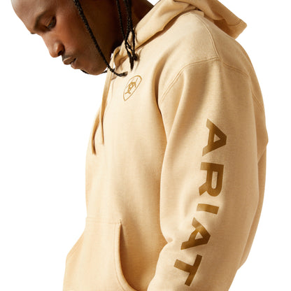 Men’s Ariat Logo Tan Heather Hoodie