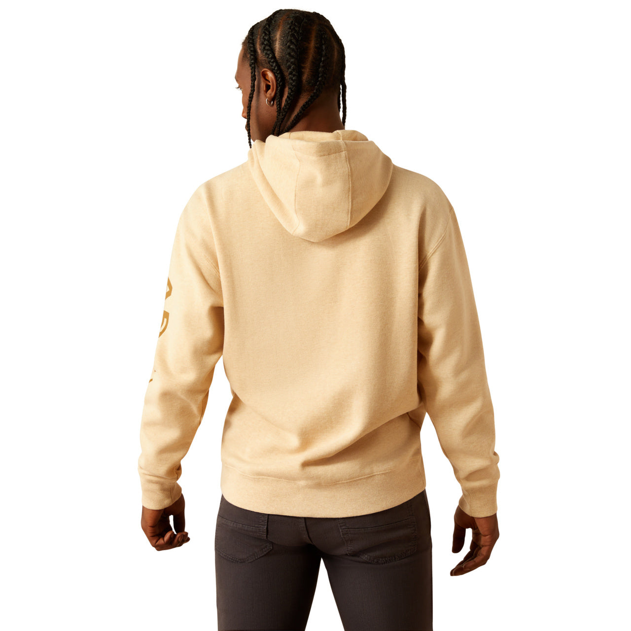 Men’s Ariat Logo Tan Heather Hoodie