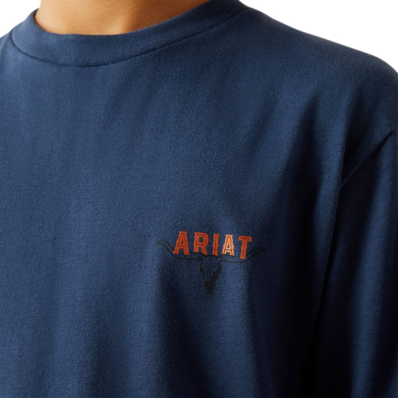 Ariat Boy's Ranch Tough Short Sleeve Space Blue T-Shirt