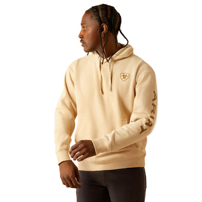 Men’s Ariat Logo Tan Heather Hoodie