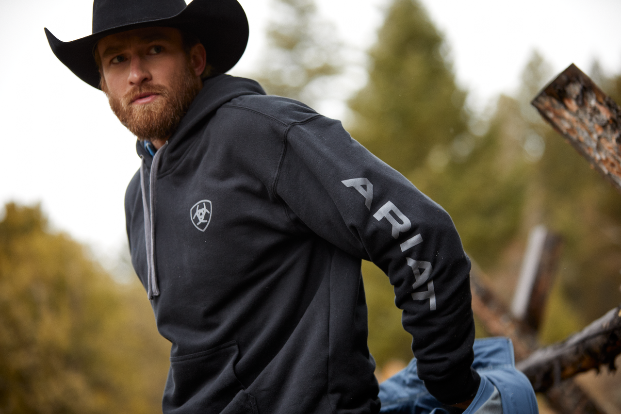 Men’s Ariat Logo Black Hoodie