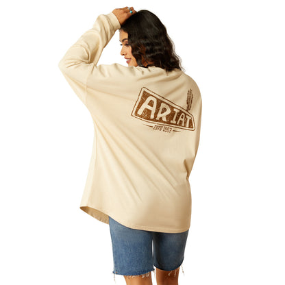 Ariat Women’s Canvas Oversized Summer Sand Long Sleeve T-Shirt