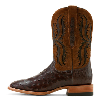 Ariat Men's Drifter Expresso Full Quill Ostrich Western Boot