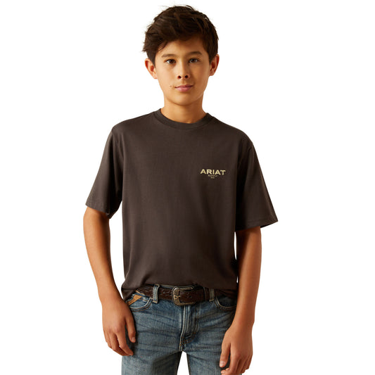 Ariat Boy's Explore Circle Short Sleeve Vintage Black T-Shirt
