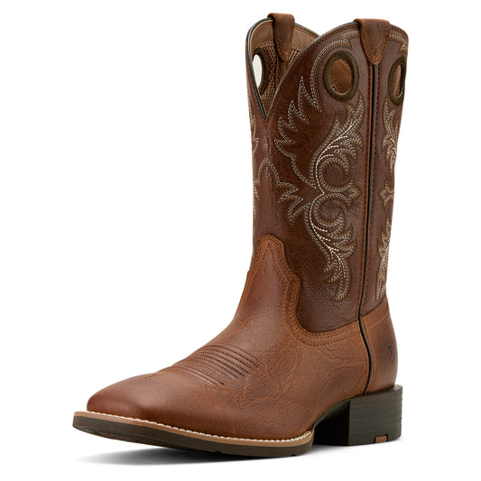 Ariat Men's Sport Rodeo Cowboy Boot Aged Tan Elephant Print