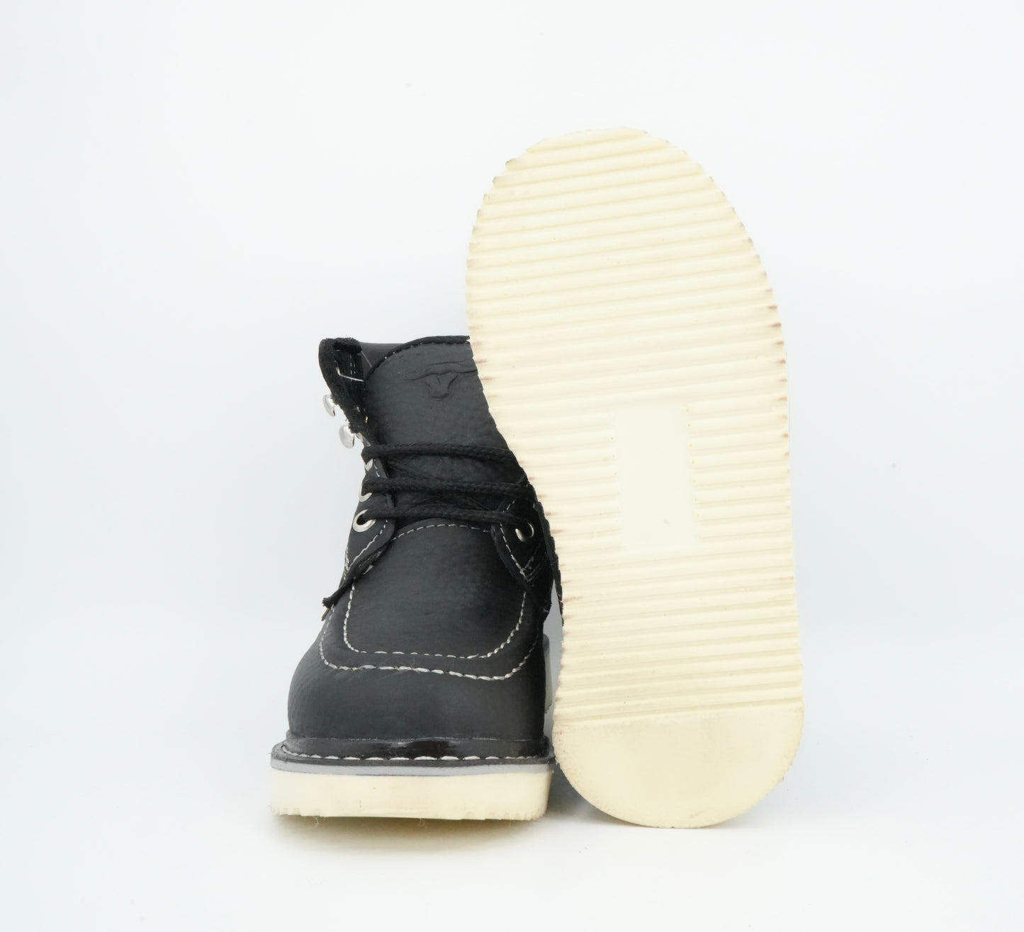 Hooch Kid's Work Boot Black Moc Toe Boot