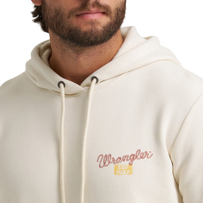 Wrangler 8 Seconds Back Graphic Hoodie - Antique White