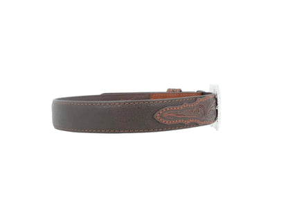 Nocona Kid's Western Tooled Leather Belt - Brown