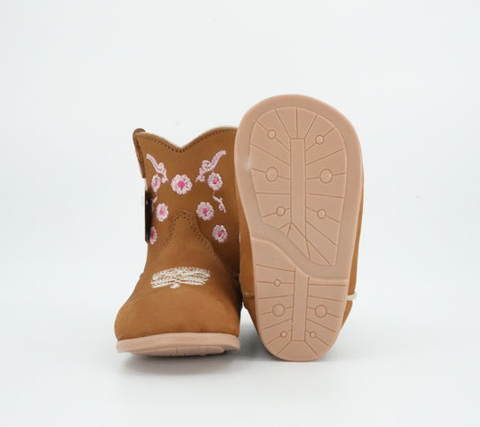 Hooch Infant / Toddler Flowers Cinnamon Boot