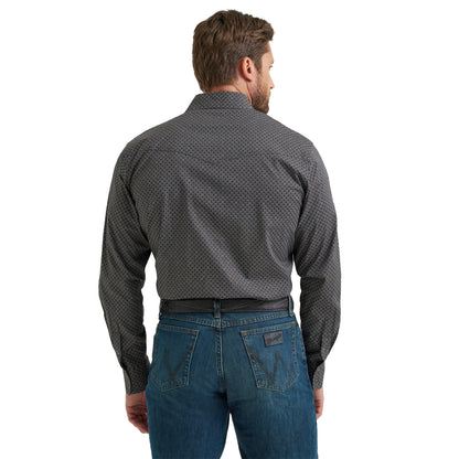 Wrangler 20X Men's Competition Long Sleeve Button Down - Dark Shadow
