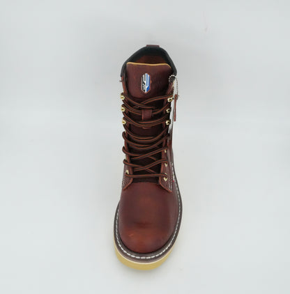Cactus Men's Leather Lace Up Work Boot - Wine