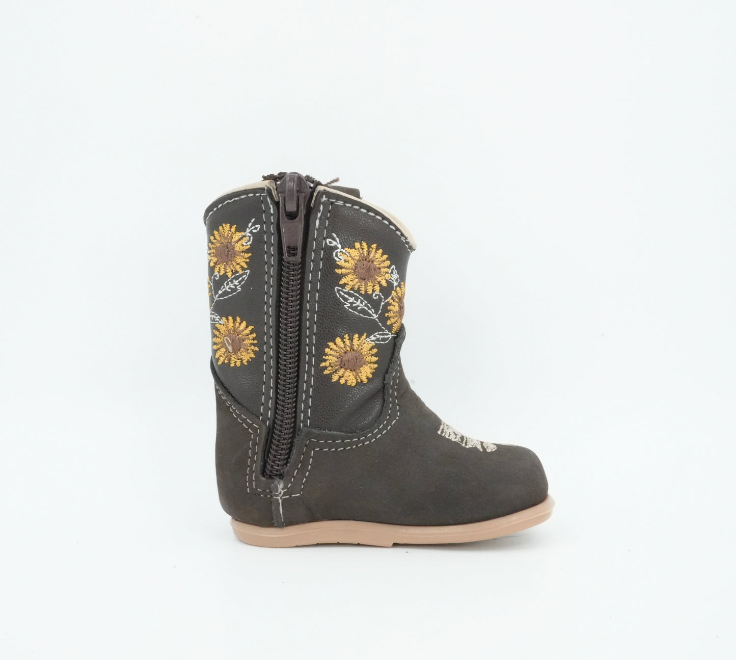 Quincy Toddler Crazy Sunflowers Brown Boot