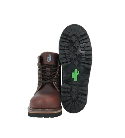 Cactus Men's Steel Toe Work Boot - Dark Brown
