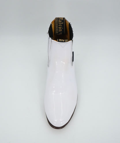 Falcon Kid's Charol White Charro Short Boot