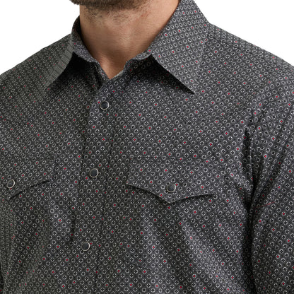 Wrangler 20X Men's Competition Long Sleeve Button Down - Dark Shadow