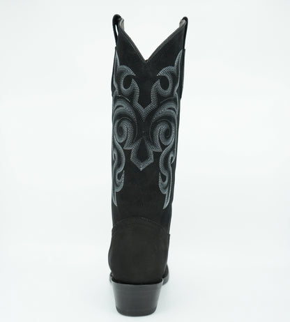 Vaquero Signature Women’s Black Nobuck Snip Toe Boot