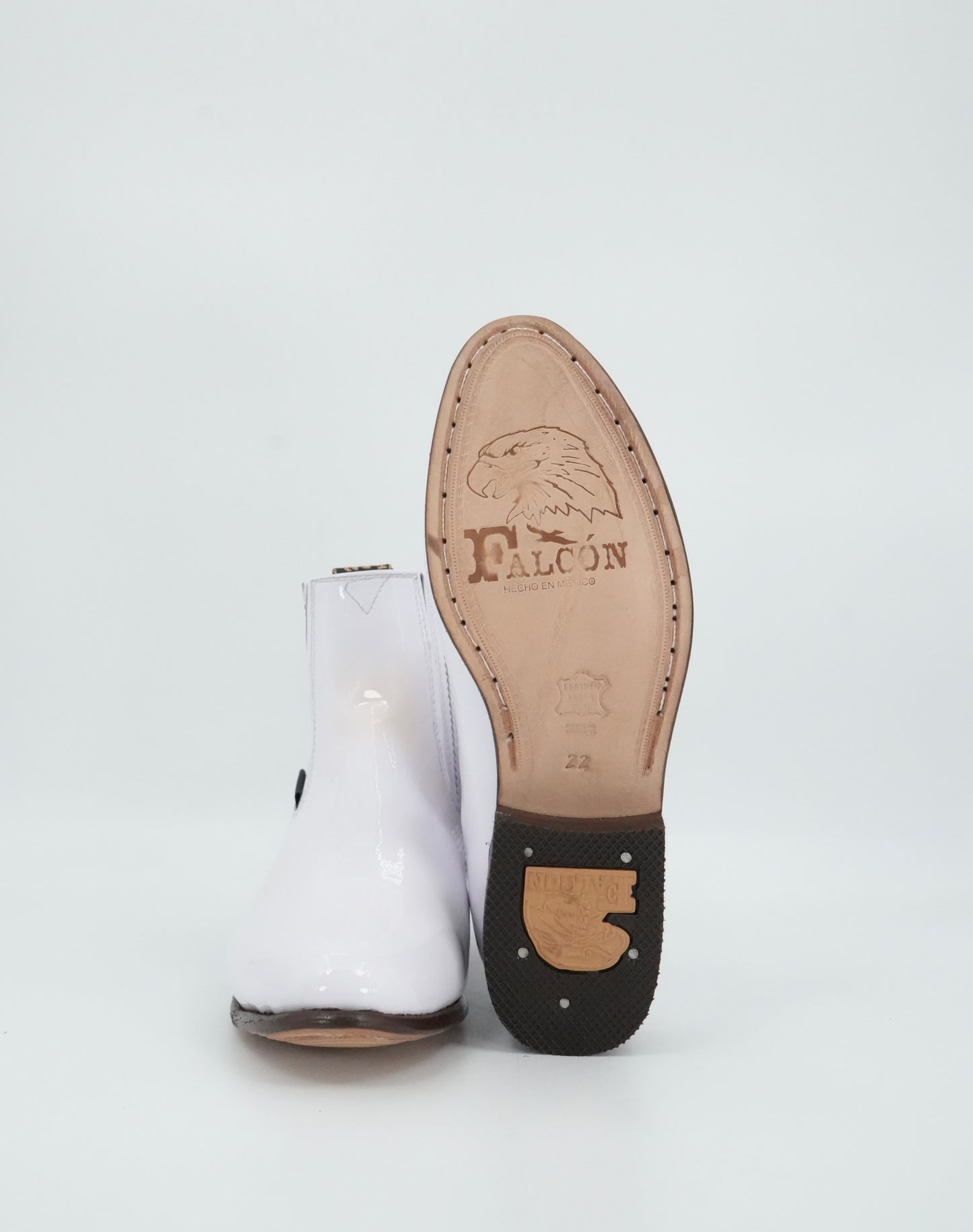 Falcon Kid's Charol White Charro Short Boot