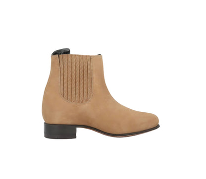 El Canelo Men's Charro Nobuck Short Boot - Light Brown