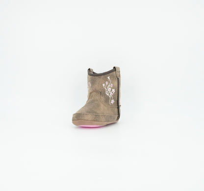Twister Infant Lily Floral Brown Boot - Pink