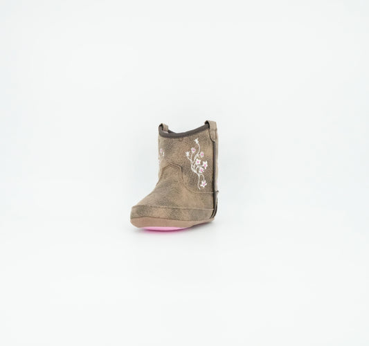 Twister Infant Lily Floral Brown Boot - Pink