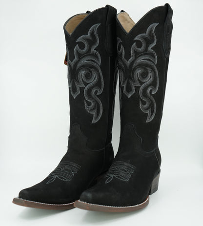 Vaquero Signature Women’s Black Nobuck Snip Toe Boot