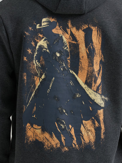 Wrangler Men's Cowboy Graphic Pullover Hoodie - Dark Cowboy