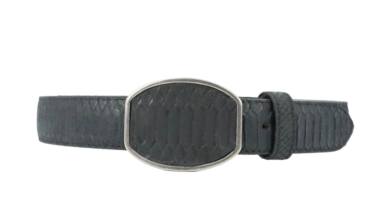 Hooch Imitation Python Belt - Black
