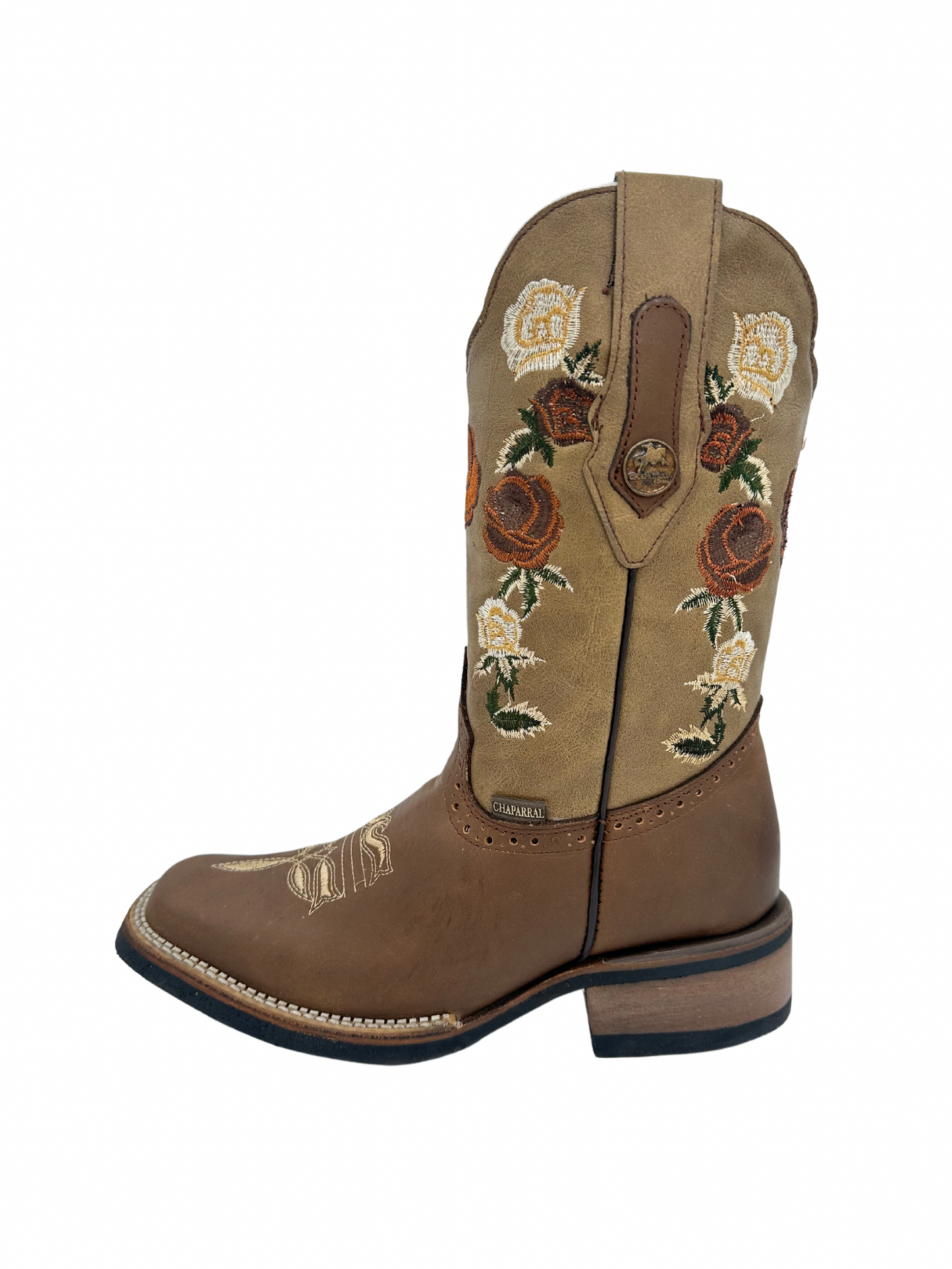 Chaparral Women's Paja Floral Square Toe Leather Boot