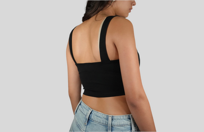 Blashe Corset Crop Top - Black