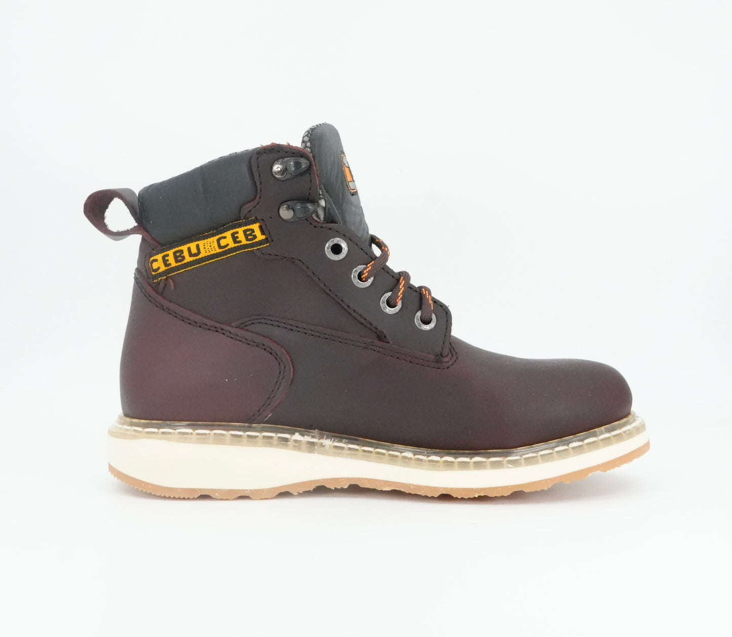 Cebu Men's BW Round Toe Grasso Short Work Boot - Shedron
