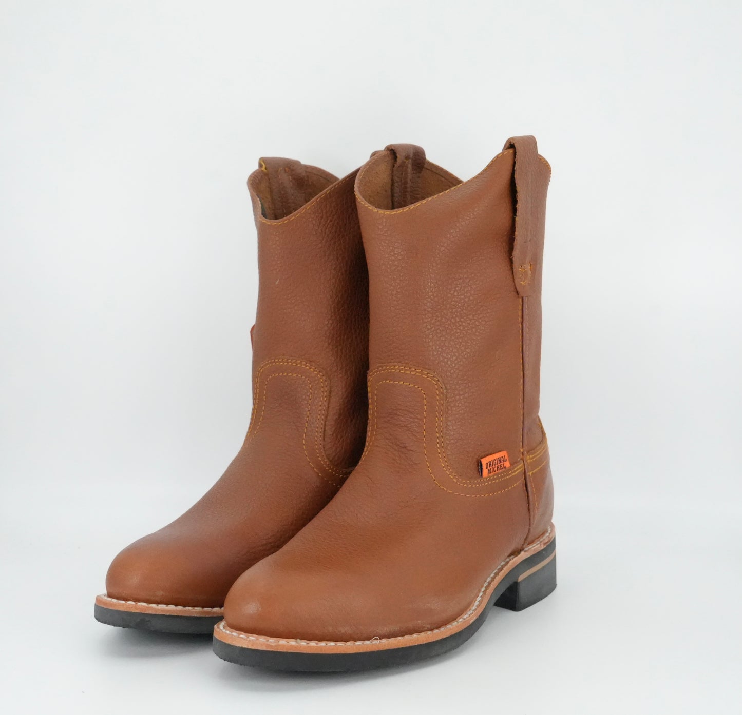 Original Michel Grisly Pull Up Oval Toe Work Boot - Honey