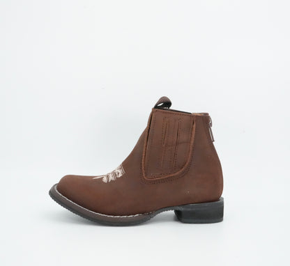 Quincy Kid's Crazy Brown Short Boot