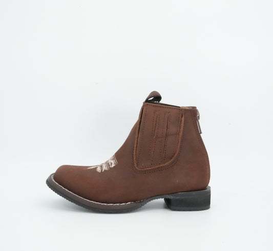 Quincy Kid's Crazy Brown Short Boot