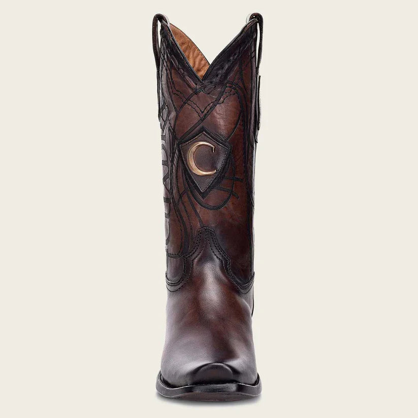 Cuadra Men's Engraved Brown Leather Boot