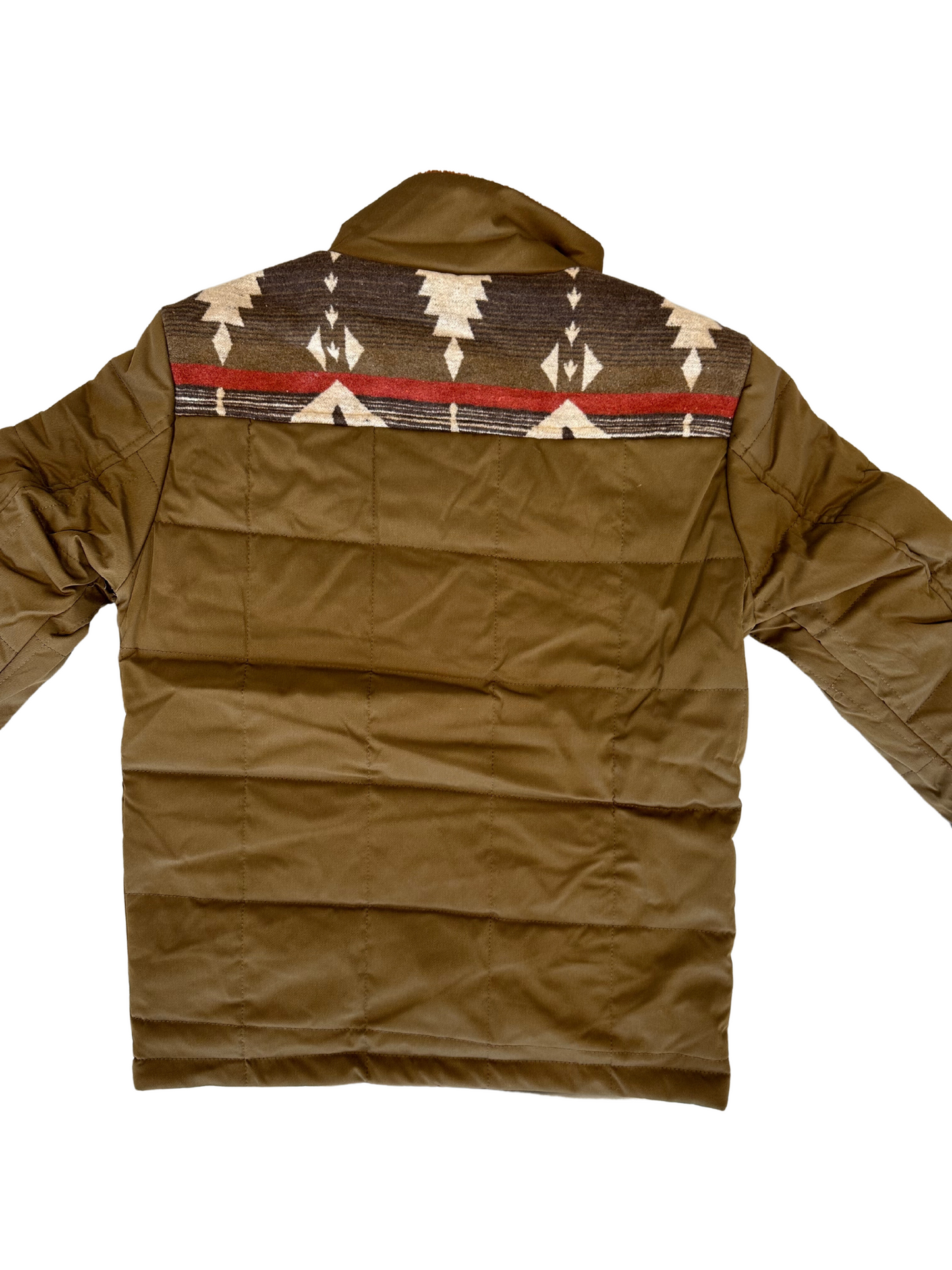 Lamasini Brown Tribal Puffer Jacket