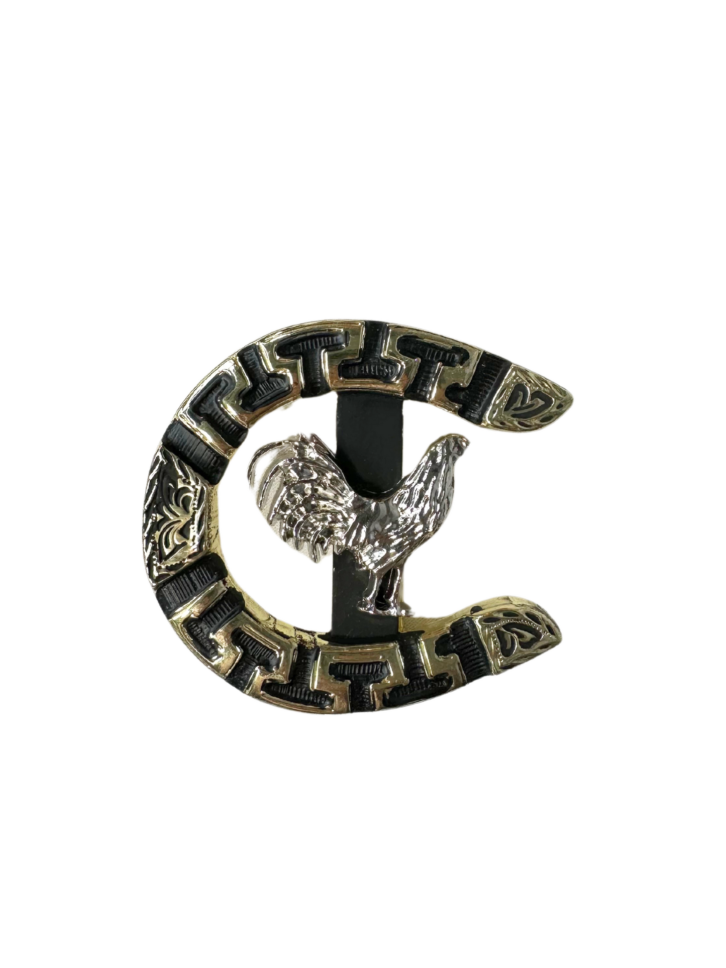 Rooster Horseshoe Buckle