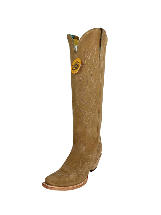 Corral Women’s Sand Suede Embroidery Tall Boot