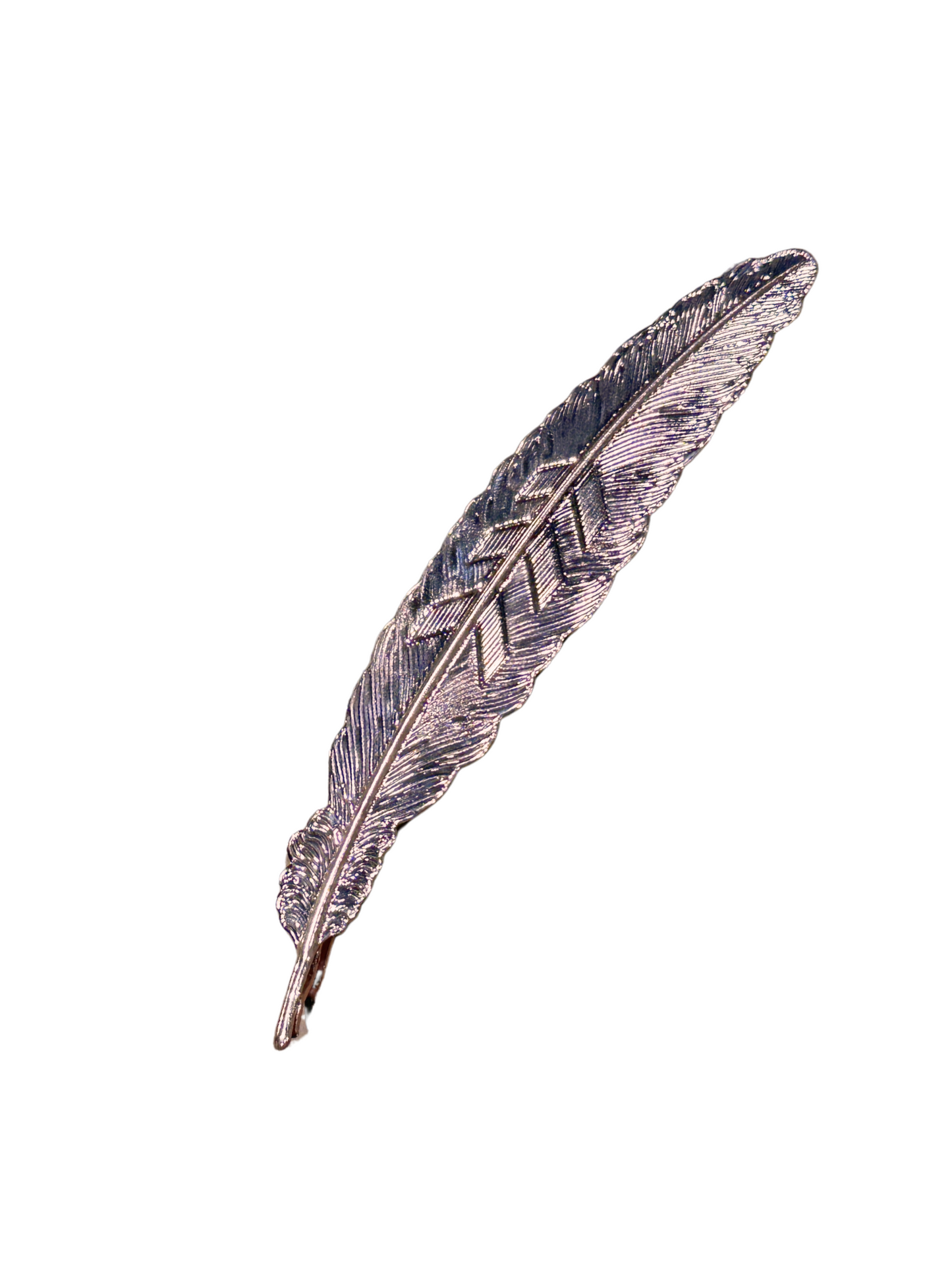 Rose Gold Metal Feather