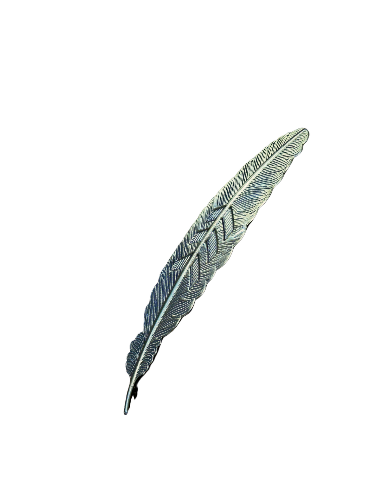 Rustic Gold Metal Feather
