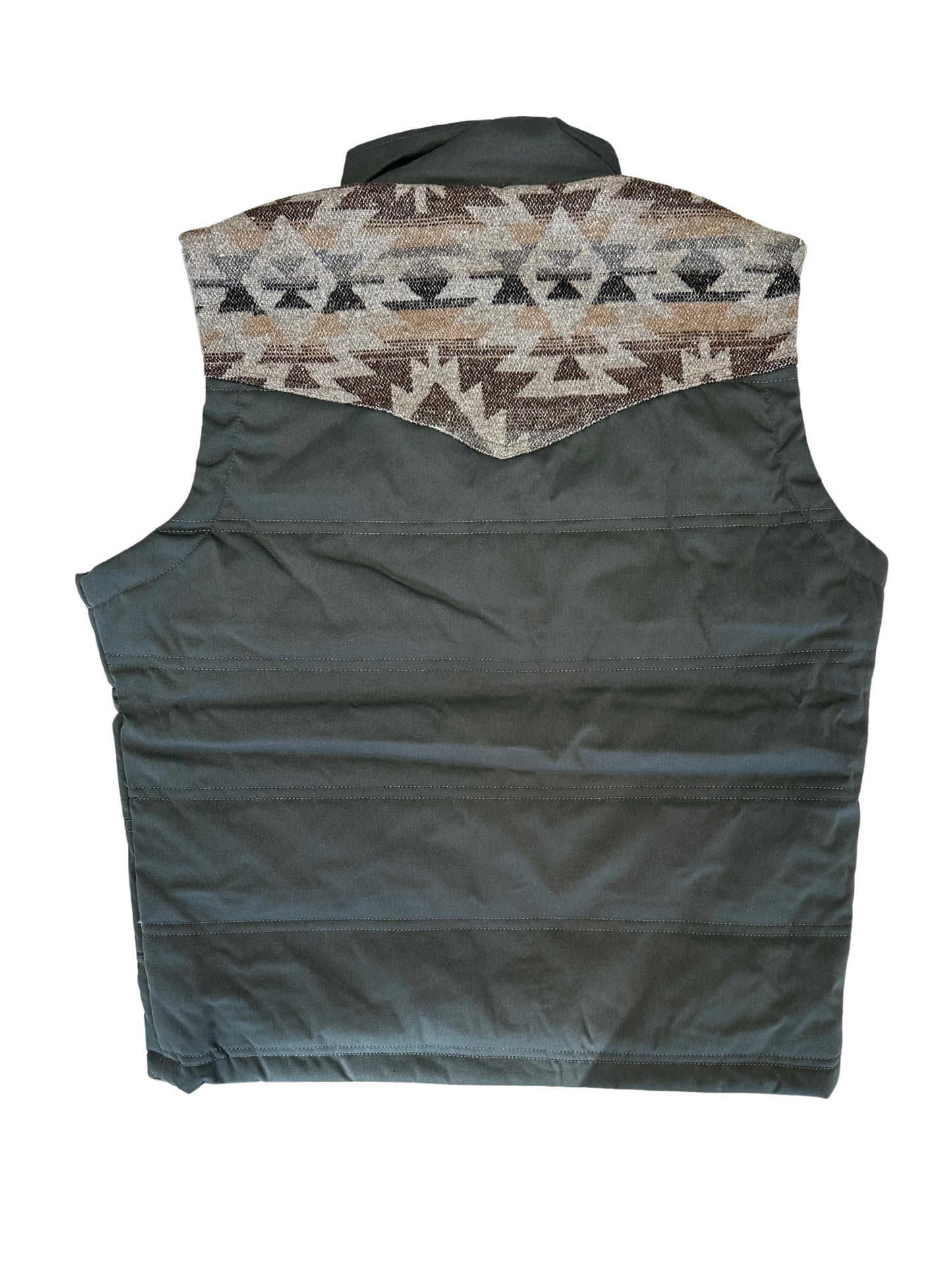 Montero Charcoal Tribal Puffer Vest