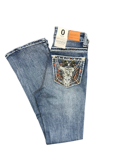 Danesi Bullhead Bling Pocket Bootcut Jean