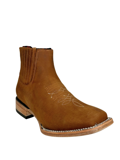 Quincy Men's Tan Nobuck Leather Short Boot